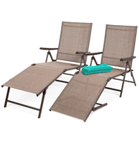 Outdoor Adjustable Folding Chaise Lounge Recliner Chairs:&nbsp;was $269.99, now $174.99 at Walmart