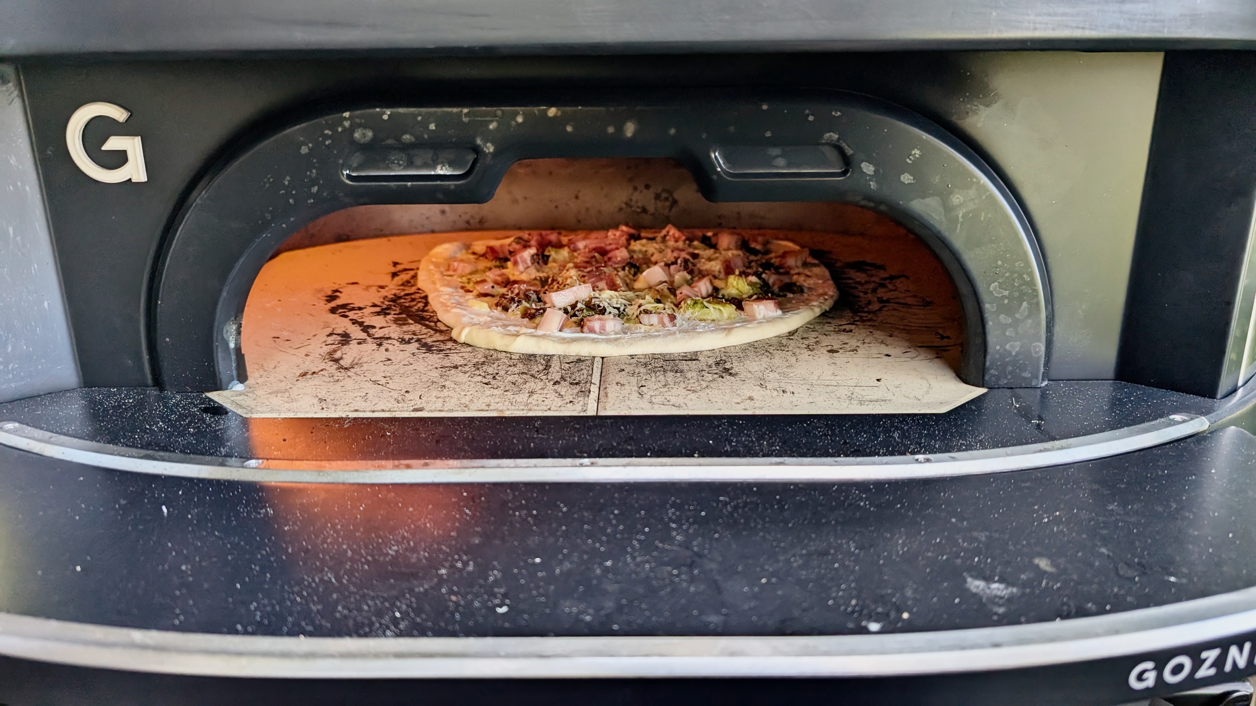 Pizza cooking in the Gozney Dome (Gen 2)