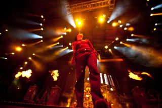 Lit up, M Shadows on the Nightmare tour