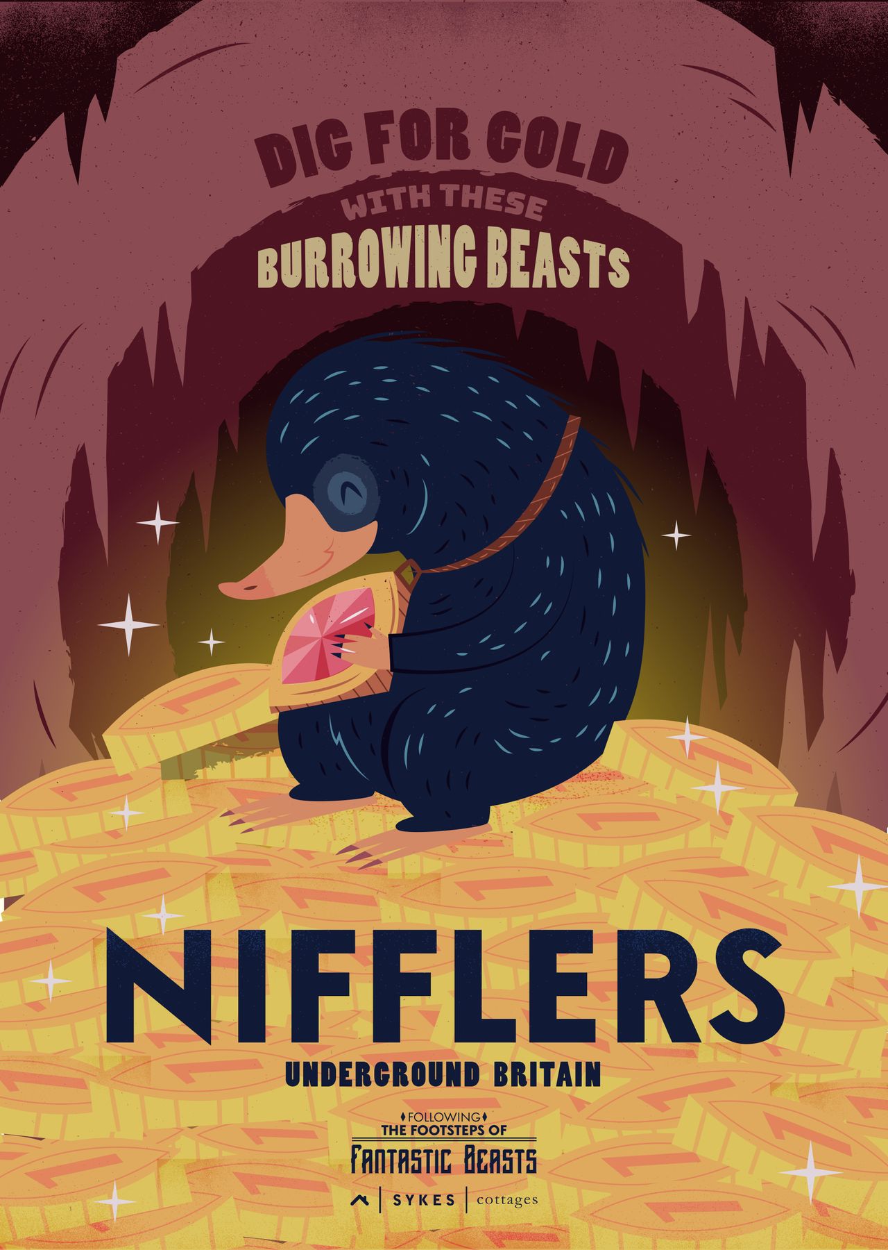 This cute critter lives underground and is fond of anything shiny