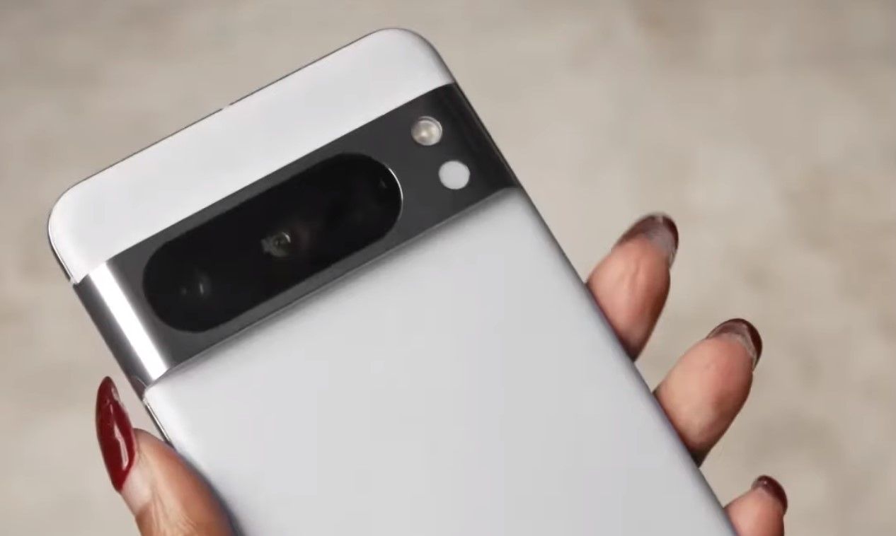 Pixel 8 Pro smartphone with black color and white background