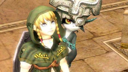 Linkle modded into Twilight Princess with Midna on her shoulder