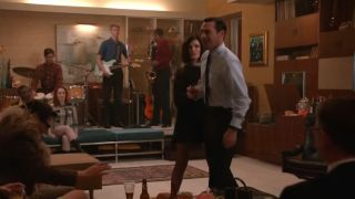 A party scene in Don Draper's house in Mad Men