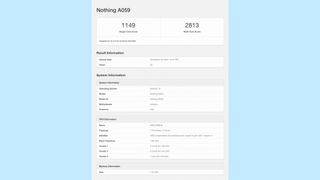 Nothing Phone Geekbench score