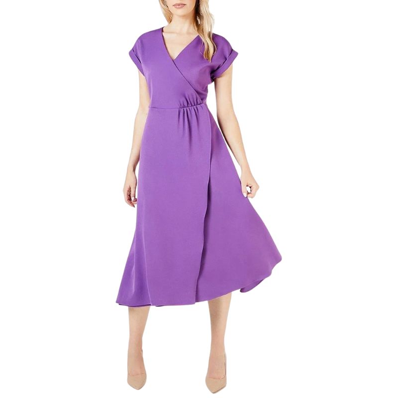 Principles Purple Twist Detail Wrap Dress
