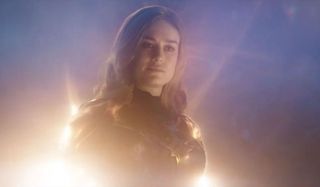 Captain Marvel in Avengers: Endgame saving Tony Stark and Nebula