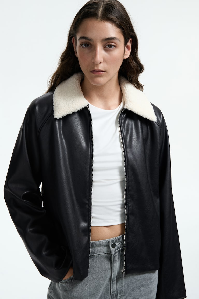 Jacket With Teddy Fleece Collar