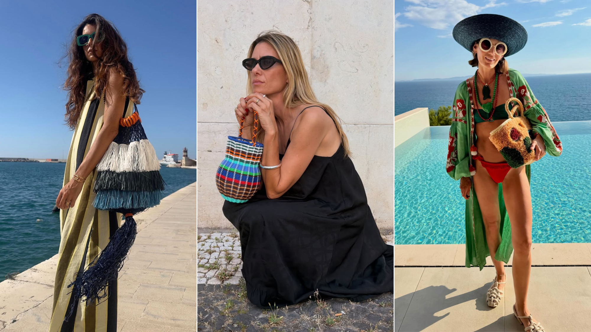 @chiaratotire @helenacanadas @sarah.corbettwinder wearing novelty summer bags