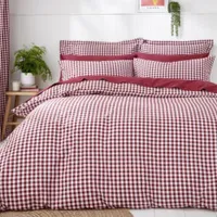 Portloe Woven Gingham 100% Cotton Duvet Cover & Pillowcase Set