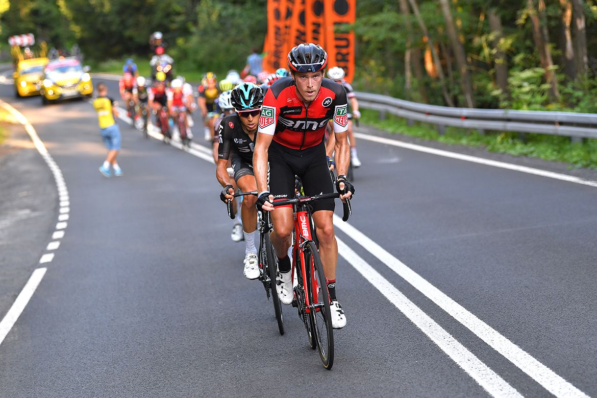 Rohan Dennis (BMC) leads the chase