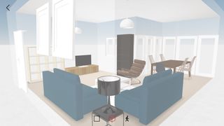 an example room scheme created on roomle floorplanner home design app