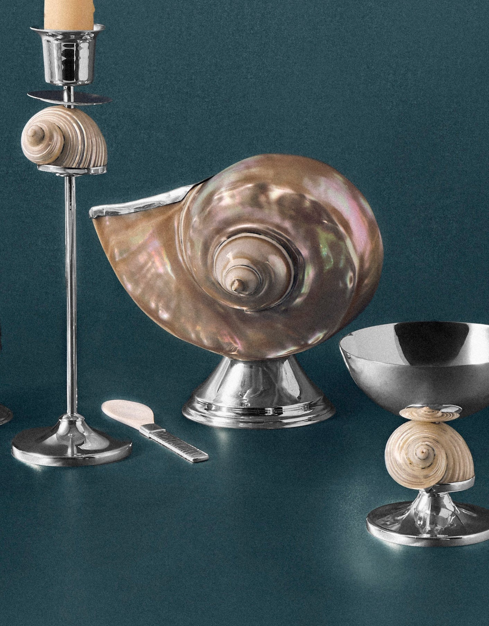 shell cups and candle holders from Tavares 1922