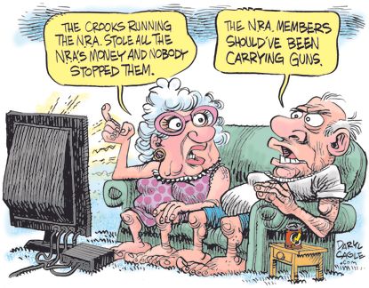 Editorial Cartoon U.S. NRA Guns Crooks Corruption