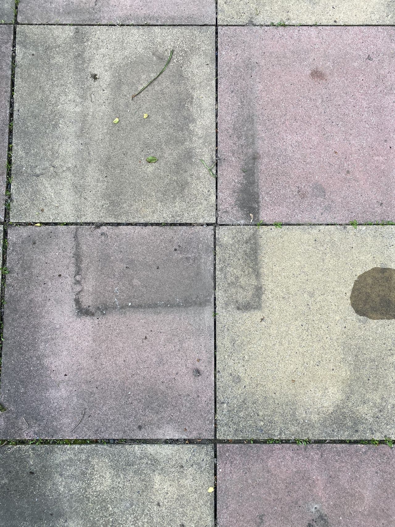 dirty patio slabs
