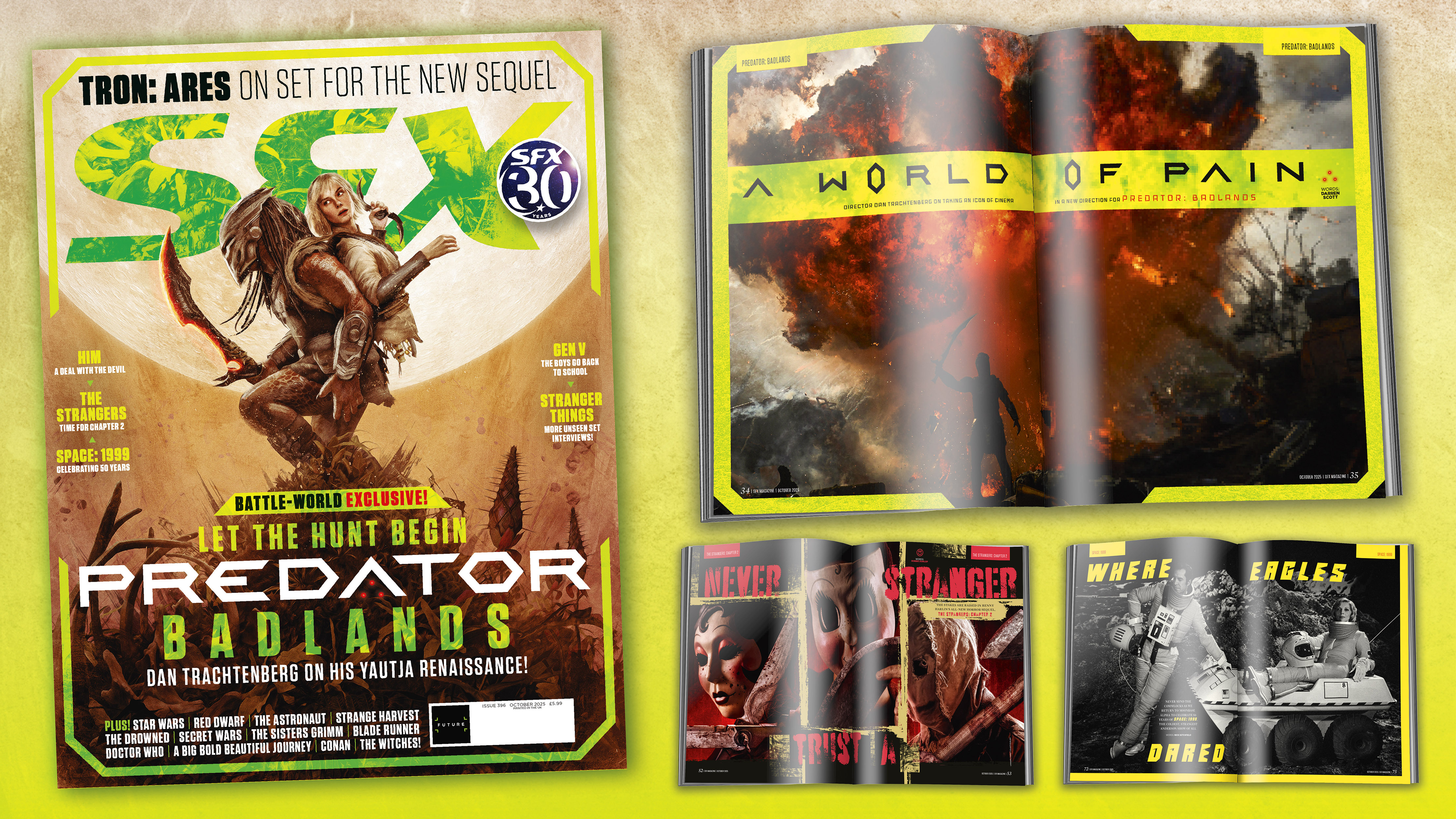 The cover of SFX issue 396 and some of the contents.