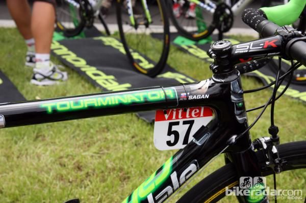 Peter Sagan (Liquigas-Cannondale) used to be known as the 'Terminator' but now he's the 'Tourminator'.