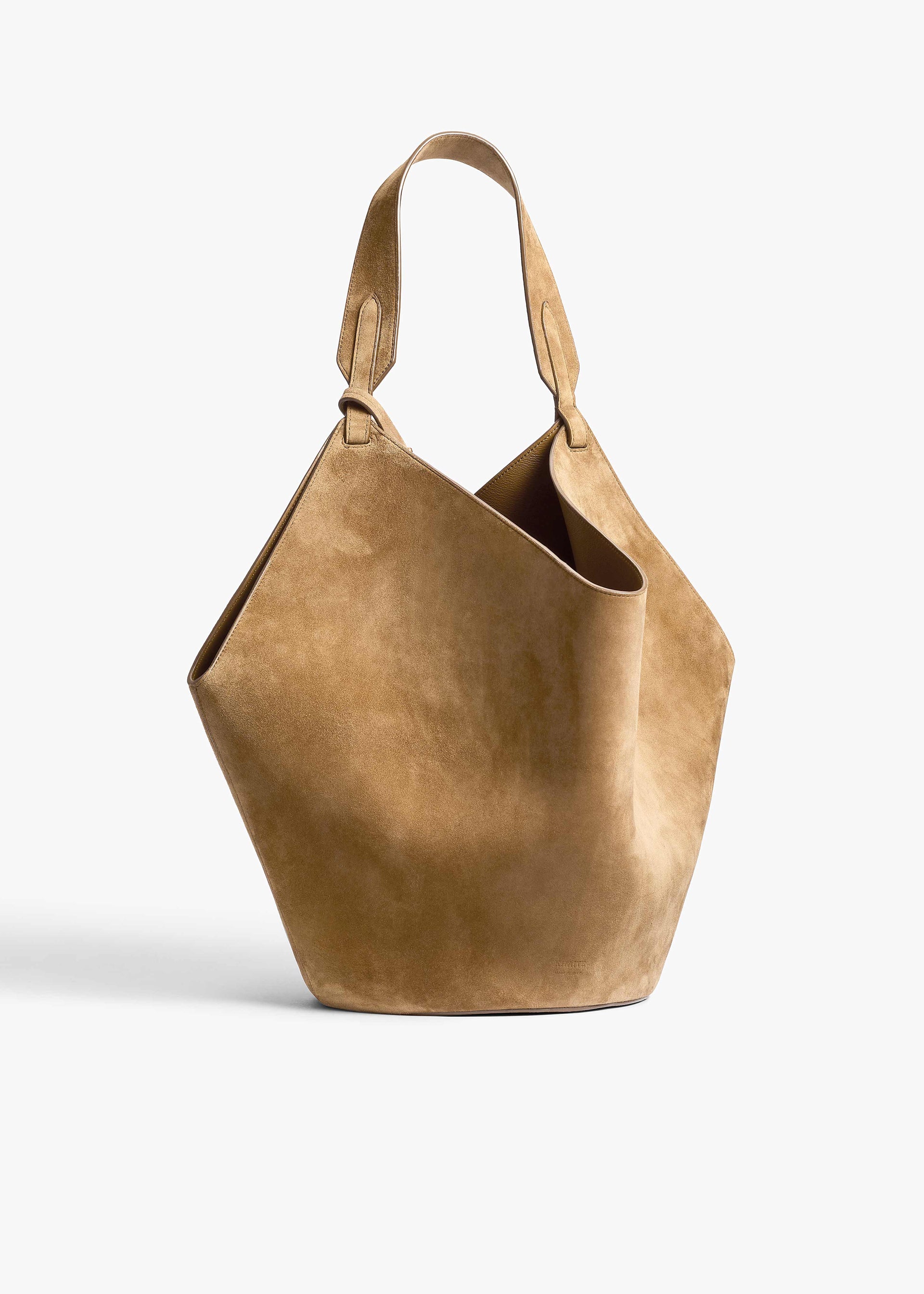 Medium Lotus Tote in Mud Suede - O/s / Mud / 100%calfskin