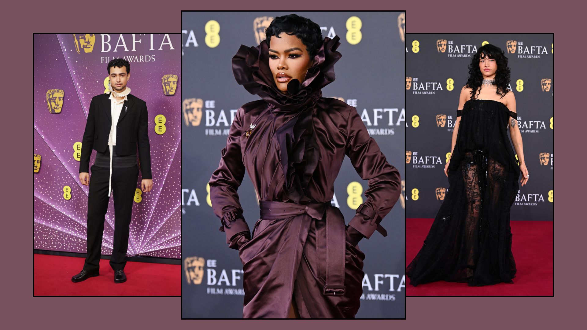 An image of the Victorian fashion trend on the 2026 BAFTAS red carpet.