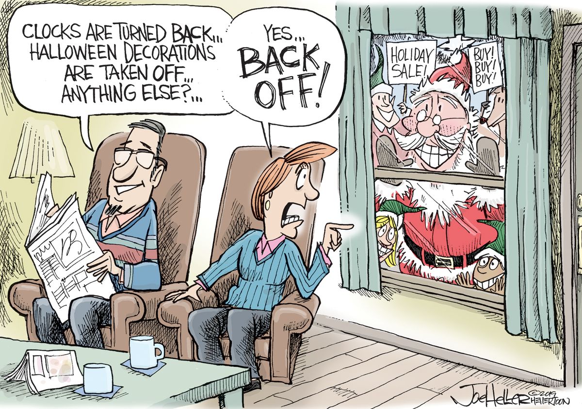 Editorial Cartoon U.S. Early Holiday Sales Back Off | The Week