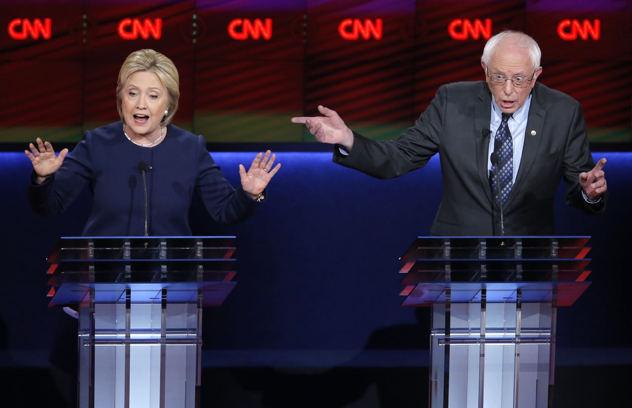 Bernie Sanders and Hillary Clinton disagree over global trading. 