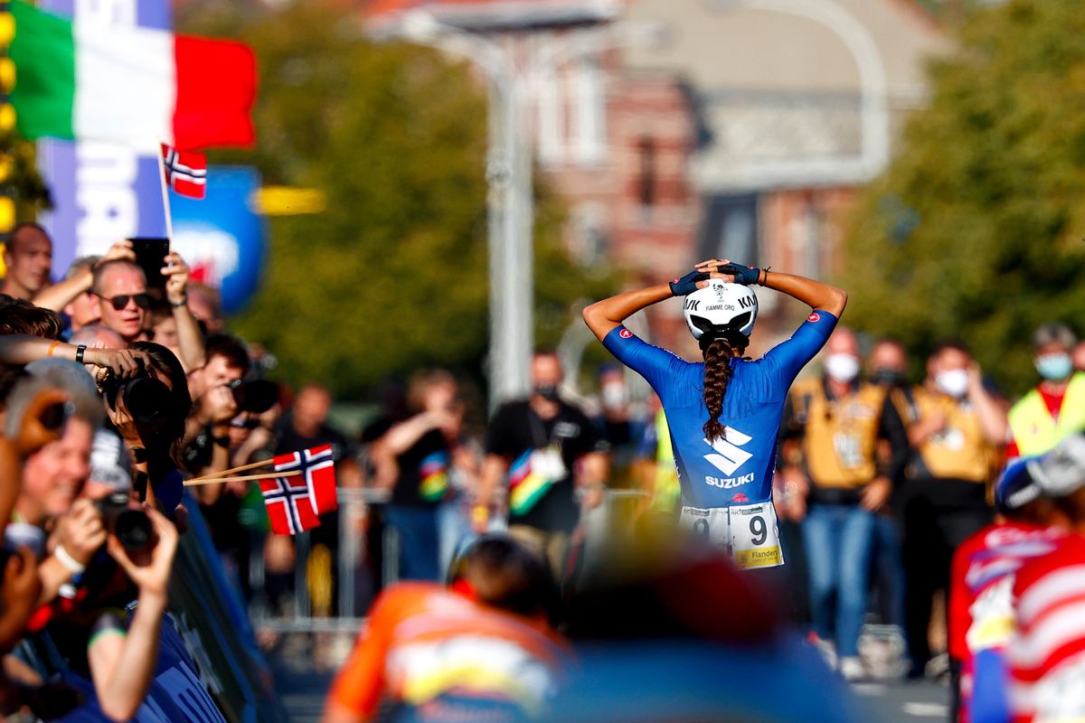 Elisa Balsamo (Italy) wins the elite women's title at the 2021 World Championships