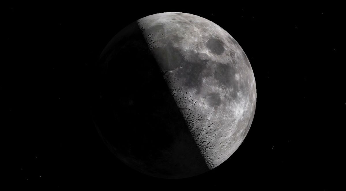 Watch the 1st half-lit first quarter moon of 2023 rise tonight - Space.com