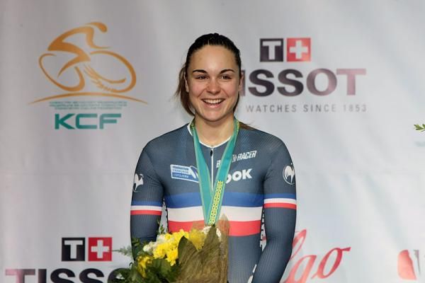 500m time trial silver medalist Sandie Clair (France)