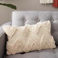 &nbsp;Zig Zag Natural Cushion | £12 at Dunelm