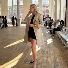 Trench and dress outfit