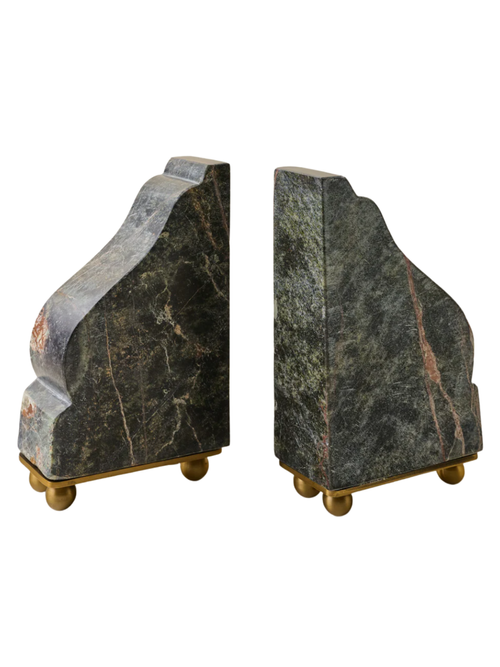Henry Marble and Brass Bookends