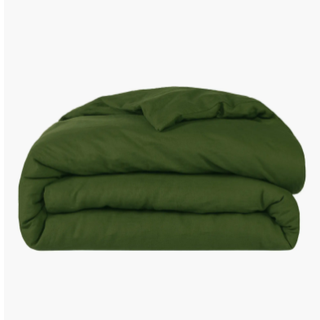 olive green french linen duvet cover