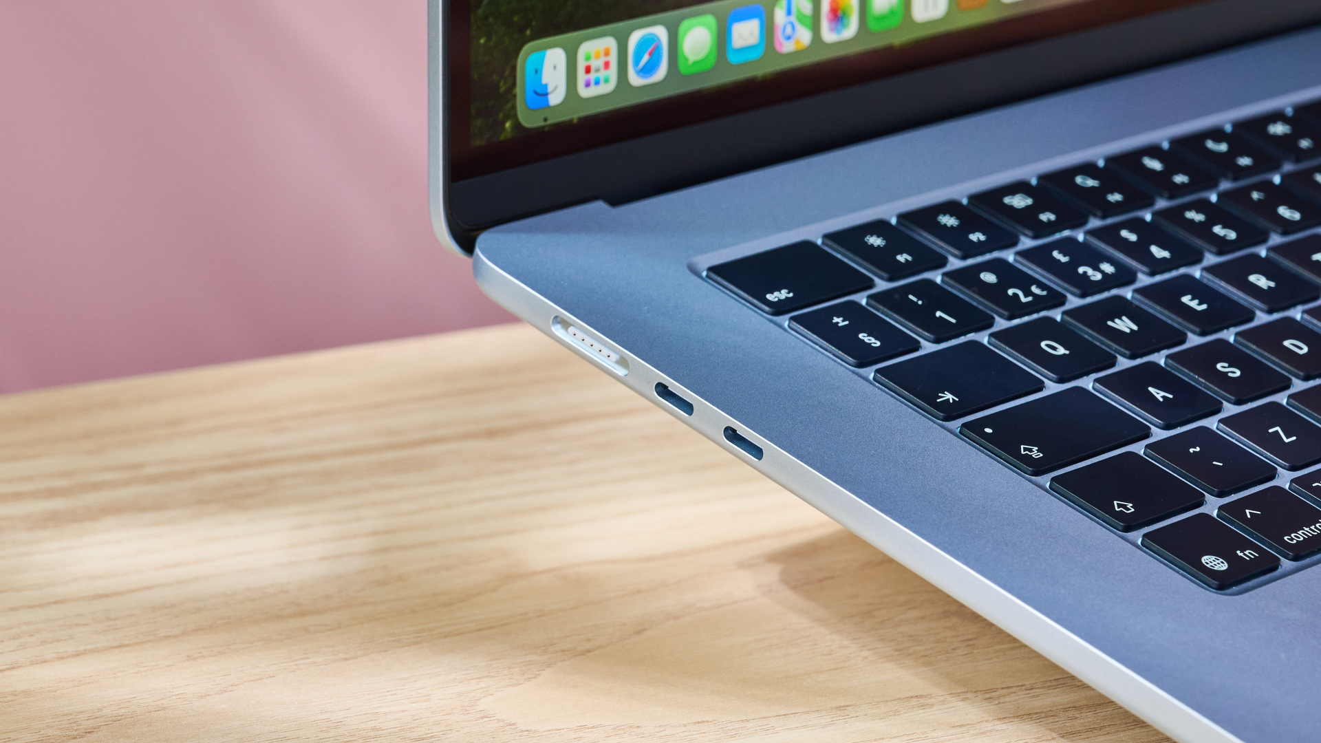 MacBook Air 15-inch with M4 chip on a creative's desk with screen open