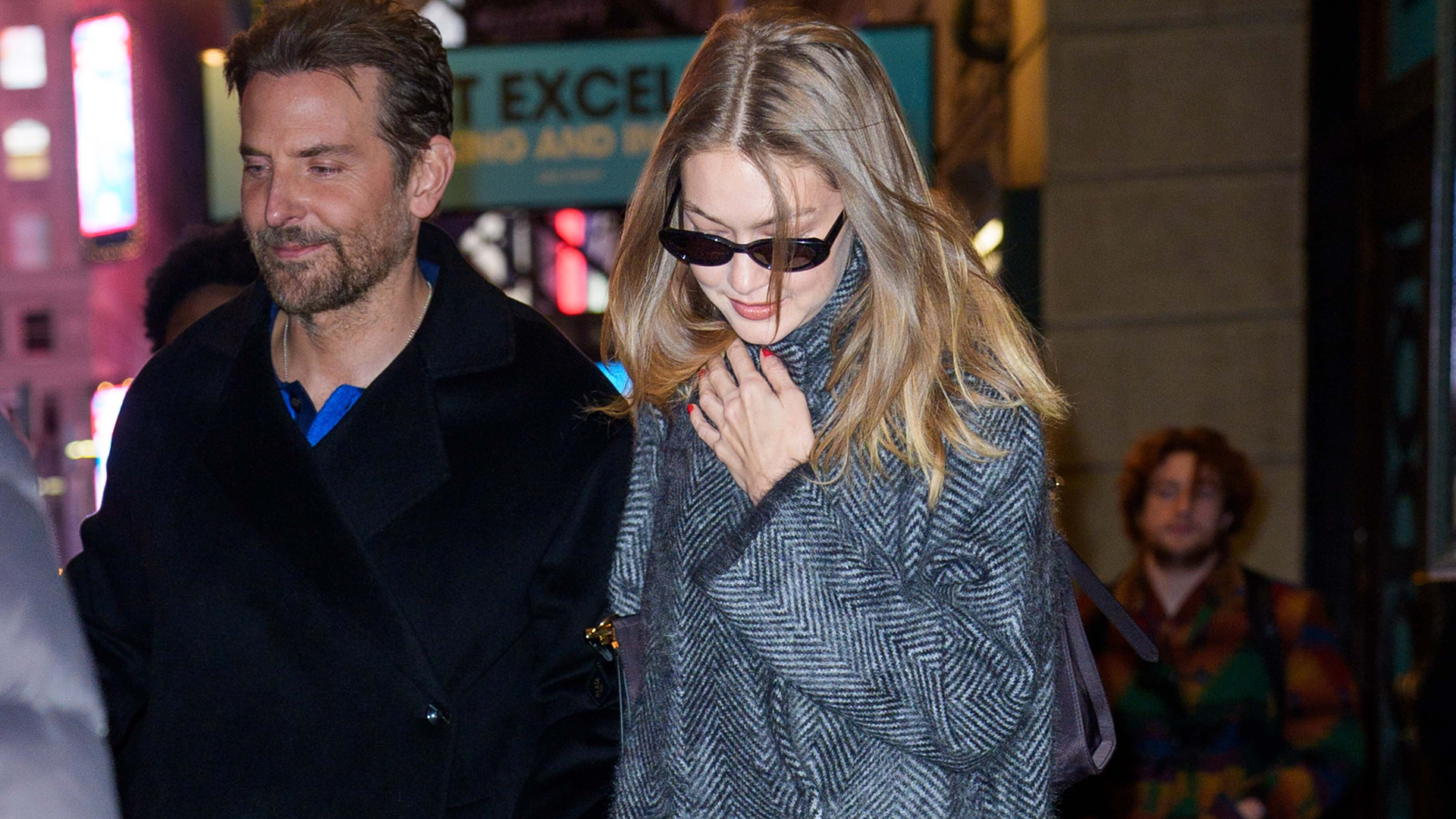Gigi Hadid and Bradley Cooper took cues from Harry Styles and Zo&euml; Kravitz's couples style in coordinating, but not matching winter coats
