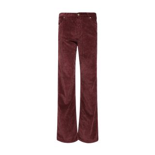 Alexandra Golovanoff, France Corduroy Trousers Bordeaux