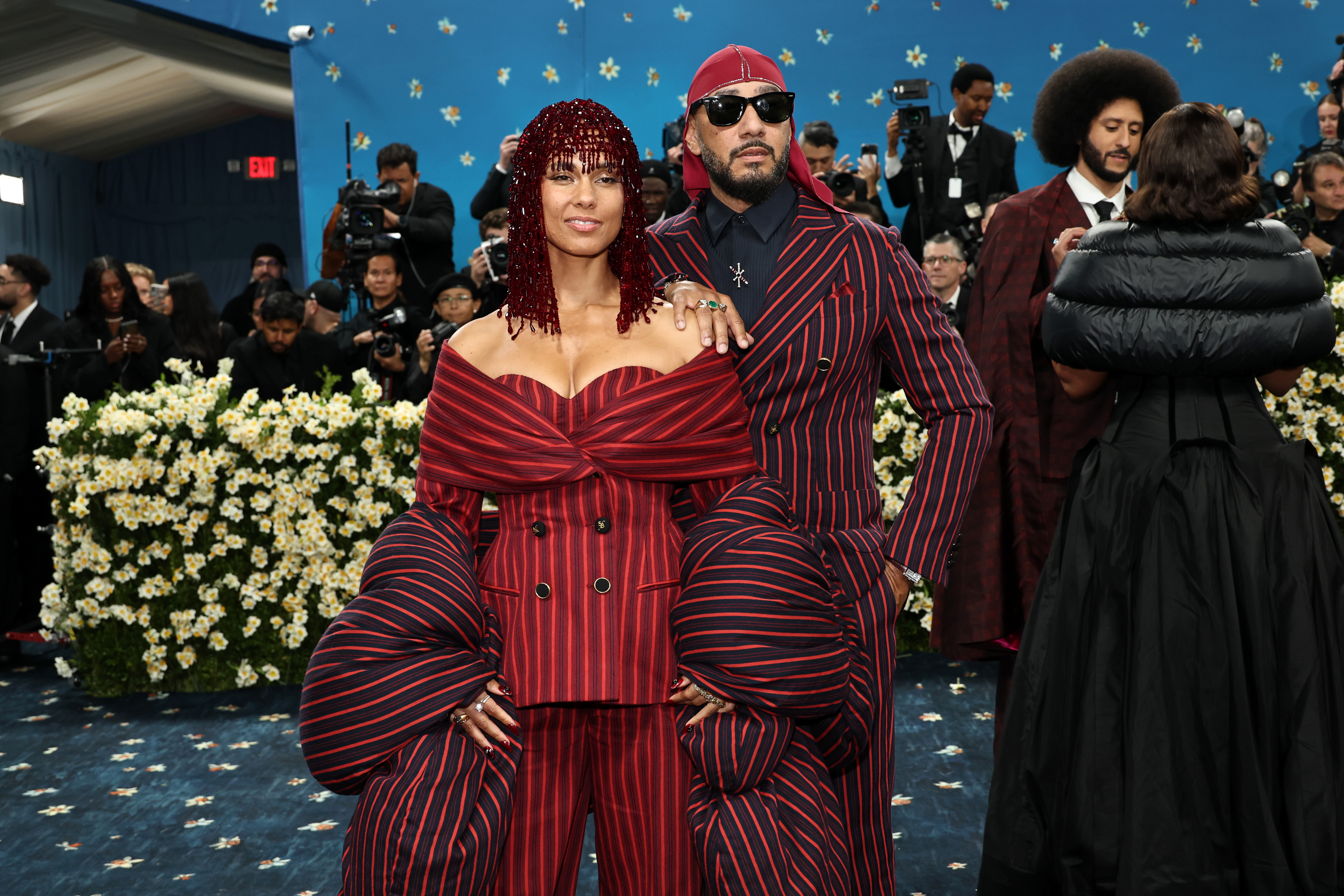 Alicia Keys and Swizz Beatz attend the 2025 Met Gala