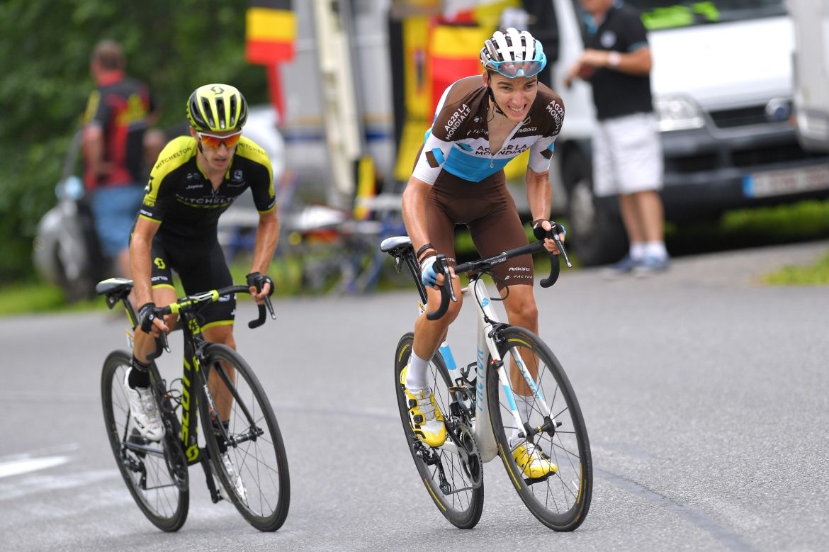 Romain Bardet on the attack