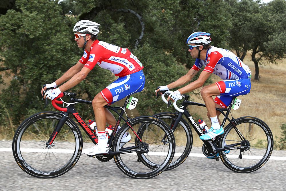 Rudy Molard on red during stage 8 at la Vuelta