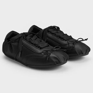 Cece Satin Ruched Bow Sneakers