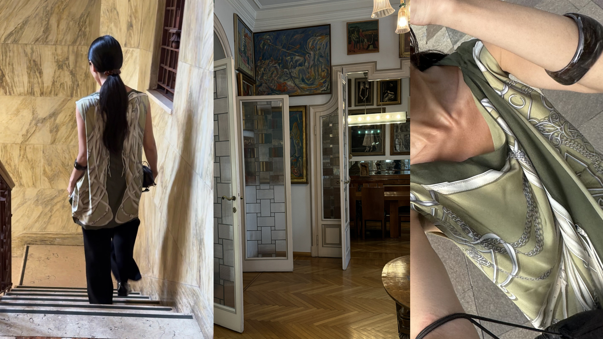 a collage of Alexis Badiyi on vacation in Italy