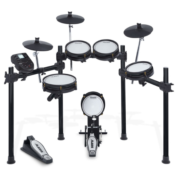 An Alesis Surge Mesh electronic drum set