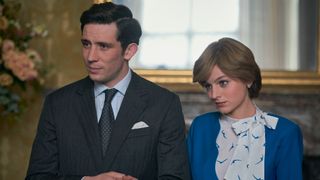 Josh Corrin plays Prince Charles and Emma Corrin is Princess Diana in The Crown season 4 on Netflix