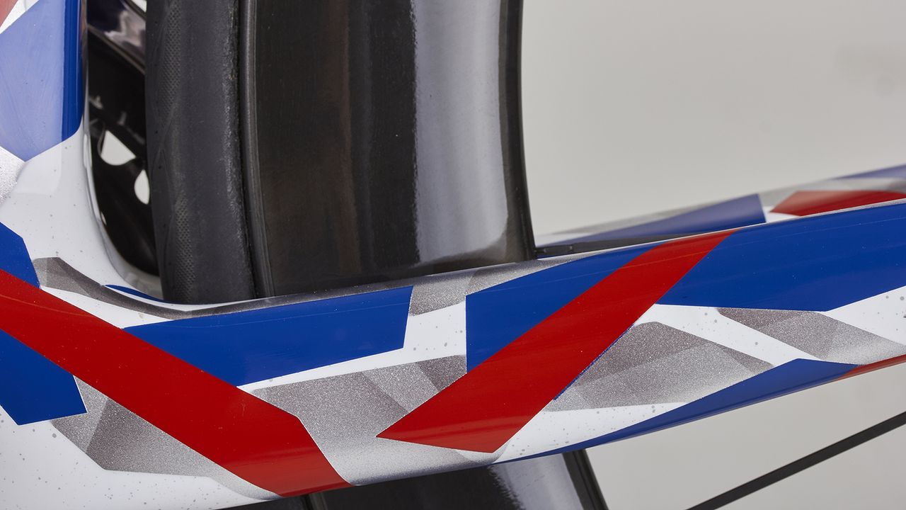 A closer look at the chain stay decoration