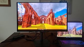 Gigabyte GO27Q24A on a desk