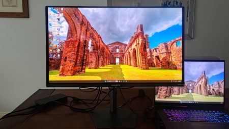 Gigabyte GO27Q24A on a desk