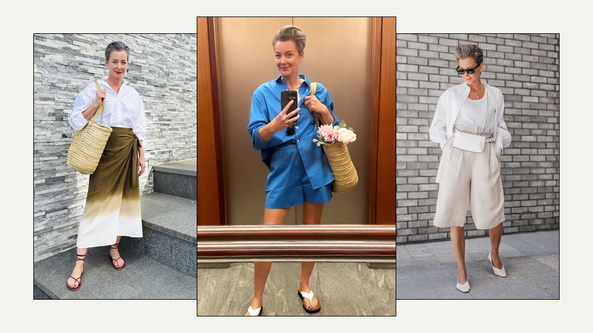 An image of 53-year-old fashion writer @trayslounge showcasing the key flat shoe styles to wear for women.