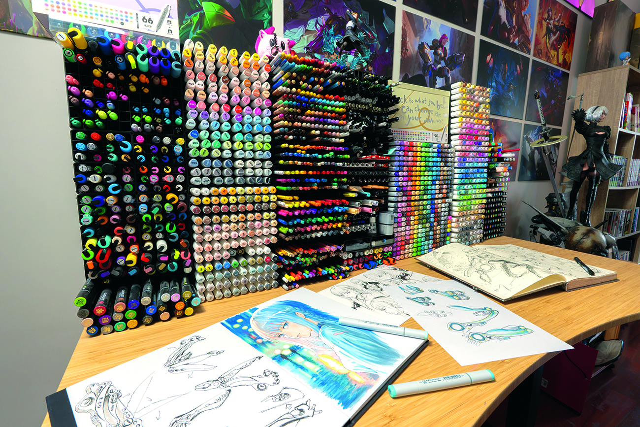 Y&amp;eacute; Wei's art studio