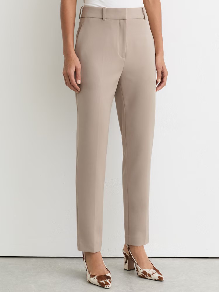 Reiss beige cigarette trousers.