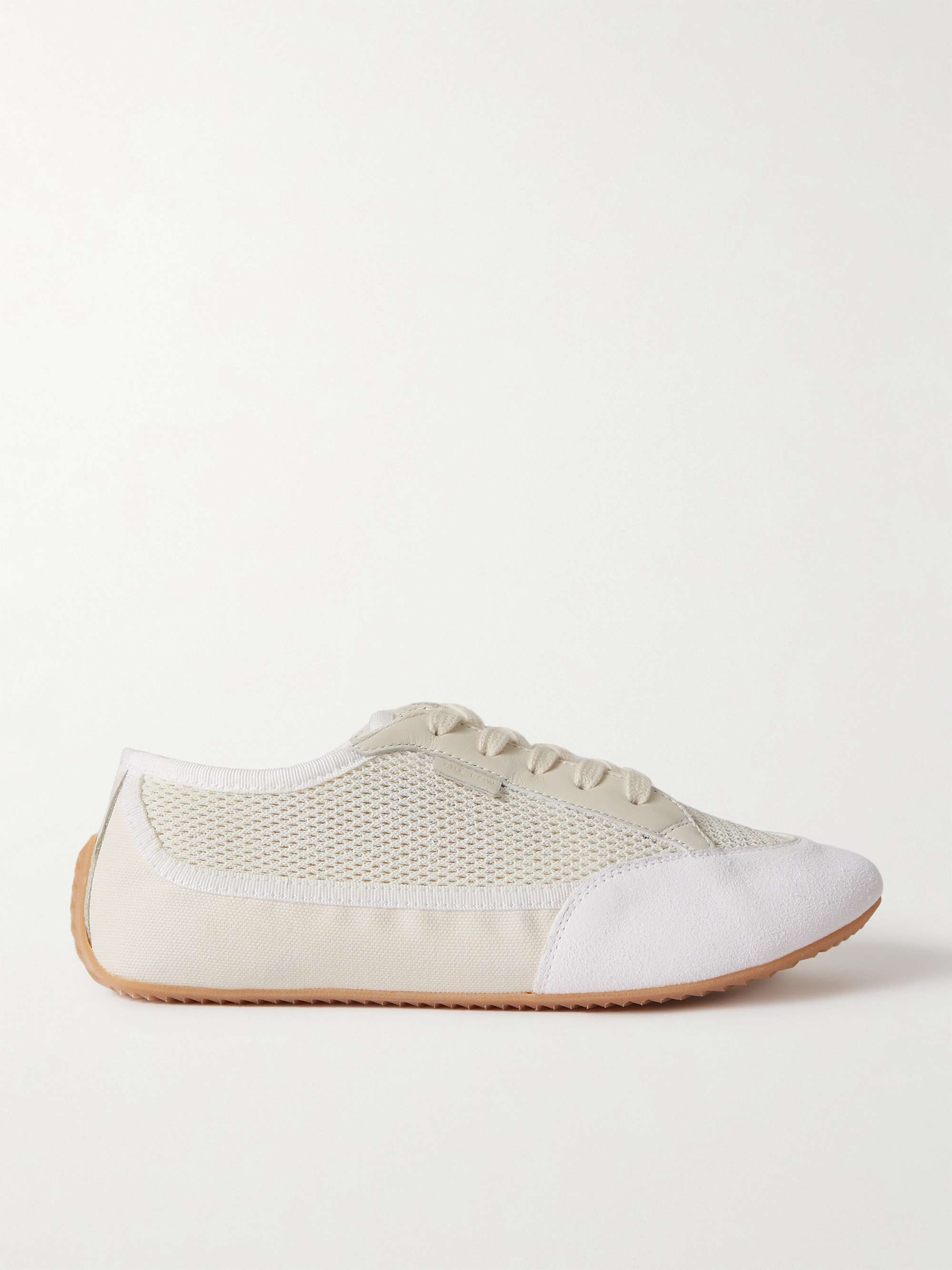 Bonnie Leather-Trimmed Suede, Mesh and Canvas Sneakers