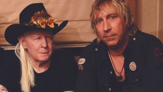 Brothers in arms: Johnny Winter and Paul Nelson.