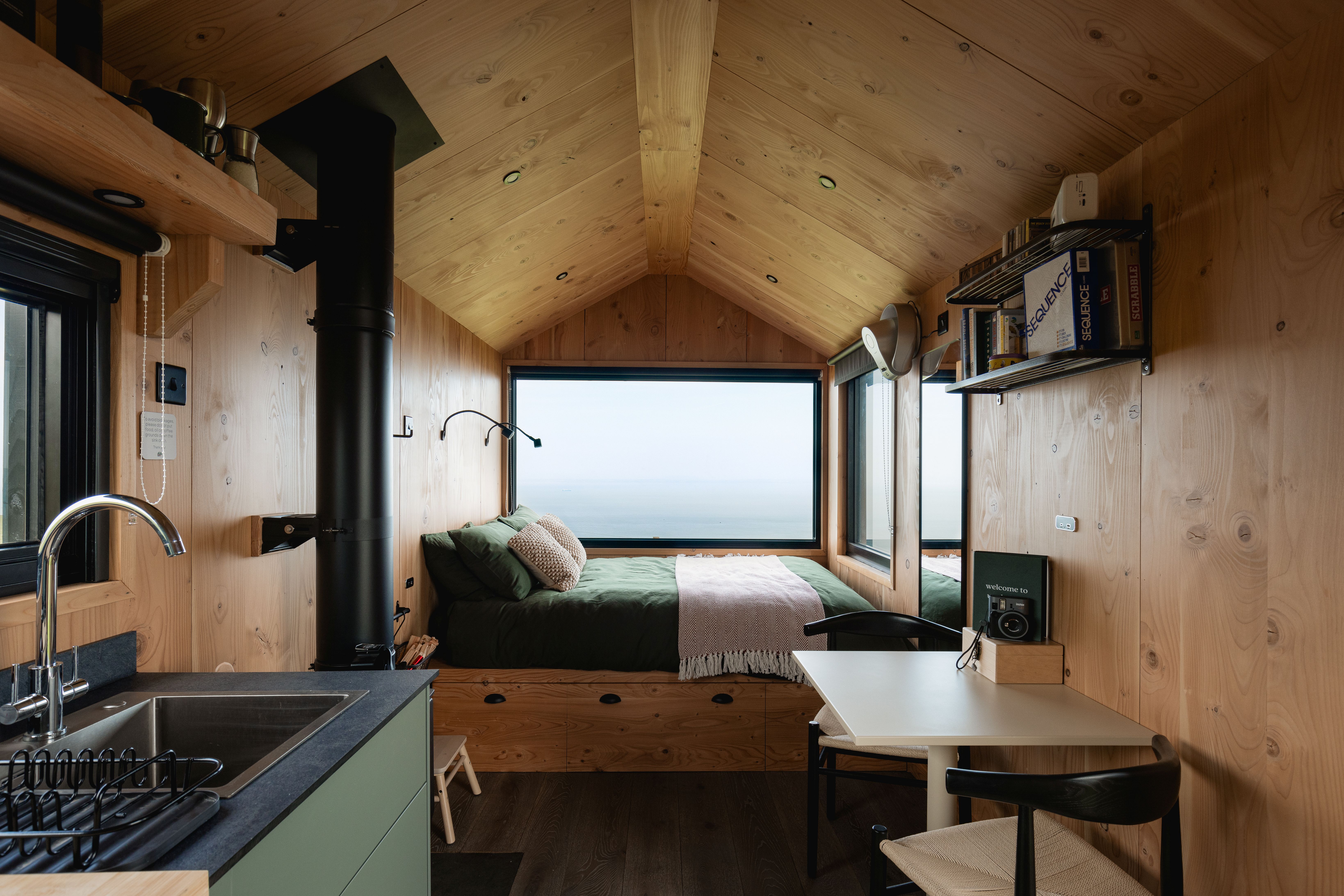 unplugged seafront cabins